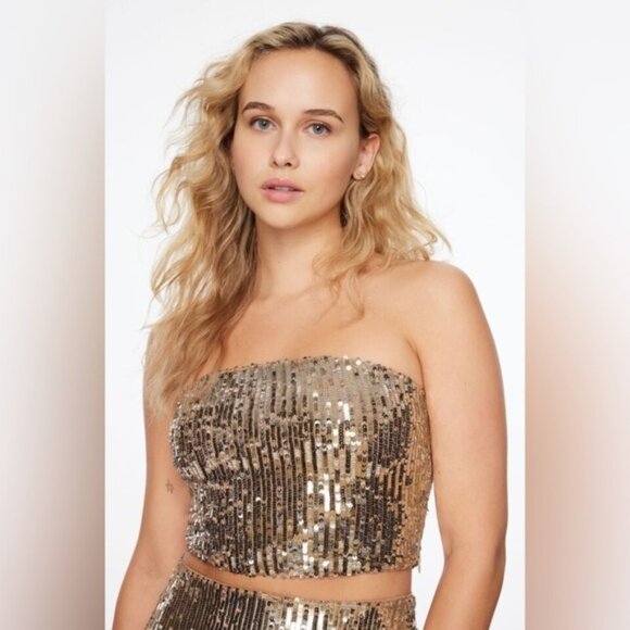 Dynamite Sequin Tube Top Size Large NWT - Picture 1 of 12